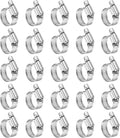 HARFINGTON 25 Pcs Hose Clamp 9/16"-1-1/16" (14-27mm) 304 Stainless Steel Adjustable Worm Gear Hose Clamp with Phillips Screw Assortment Kit for Fuel Line Pipe Plumbing Automotive Tube