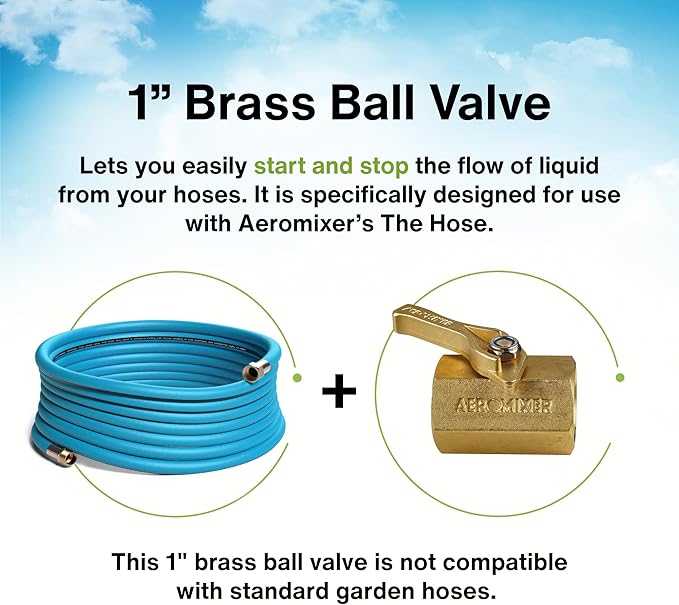 Brass Ball Valve 1" - Solid Brass Garden Hose Shut Off Valve, Female to Female NPT Connection, Heavy Duty Water Hose Valves, Connector for Efficient Liquid Flow Control,Adapter Valves for Garden Hoses