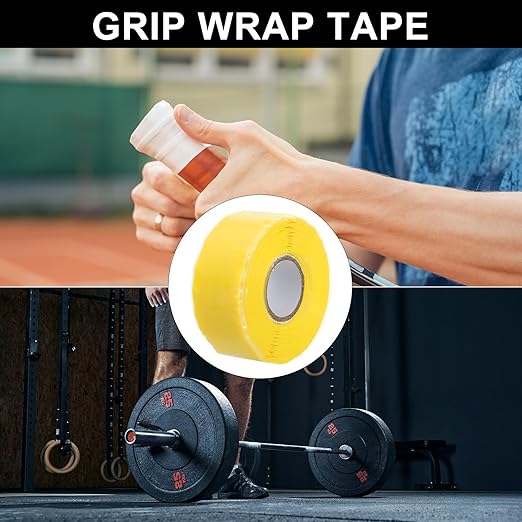 PATIKIL Grip Tape for Handles 1" x17ft, 2 Roll Self-Fusing Silicone Tape for Bike Handles Pull Up Bars Gym Equipment Plumb/Hose/Pipe Leaks Emergency, Yellow