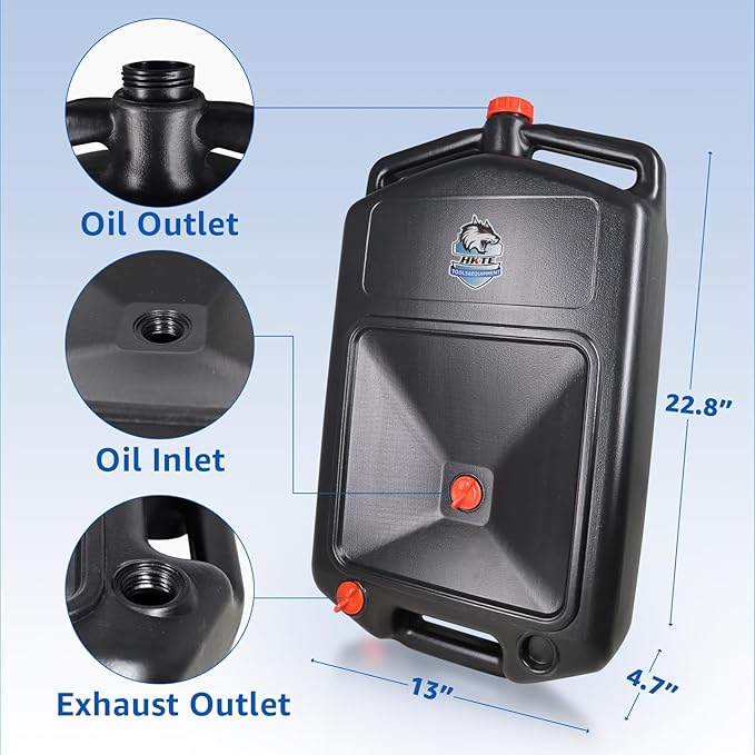 HKTE 2.4Gallon（10L） Oil Drain Pan, HDPE, Low Profile, Durable polyethylene,for All Vehicle Types - Cars, Trucks, SUVs