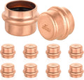 10-Pack HeSun Copper Press End Cap(Plug), 1" Pressure Fittings, Press Fit for Copper Tube Connection(PRESS021-10)