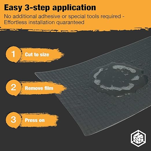 HSS Butyl Sealant Tape R2+ Reinforced EPDM, Strong, Waterproof, airtight, Weather Resistant Seal Tape for Joints, Roofs, Windows, Black, 4 inch x 50 feet