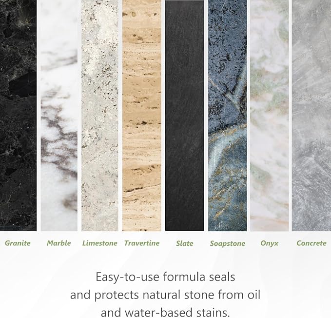 MORE Premium Stone Sealer - Water Based Formula - Protection for Natural Stone and Tile Surfaces [Pint / 16 Oz.]