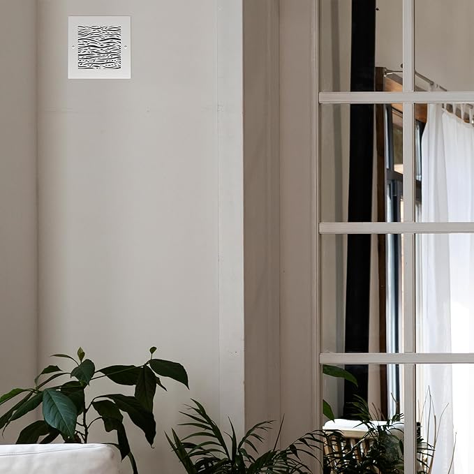 SABA Home Decor White Air Vent Cover - Acrylic Plexiglass 20 x 20 Duct Opening (23 x 23 Overall) Return Grille Decorative Covers for Walls & Ceilings NOT for Floor USE, Waves