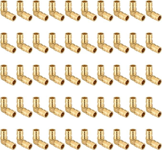 1/2Inch PEX-A Expansion Fittings,F1960 Brass Elbow,PEX Expansion Fittings Elbow For Pex A Tubing（50 PACK)(PEX1960033-50Pack)