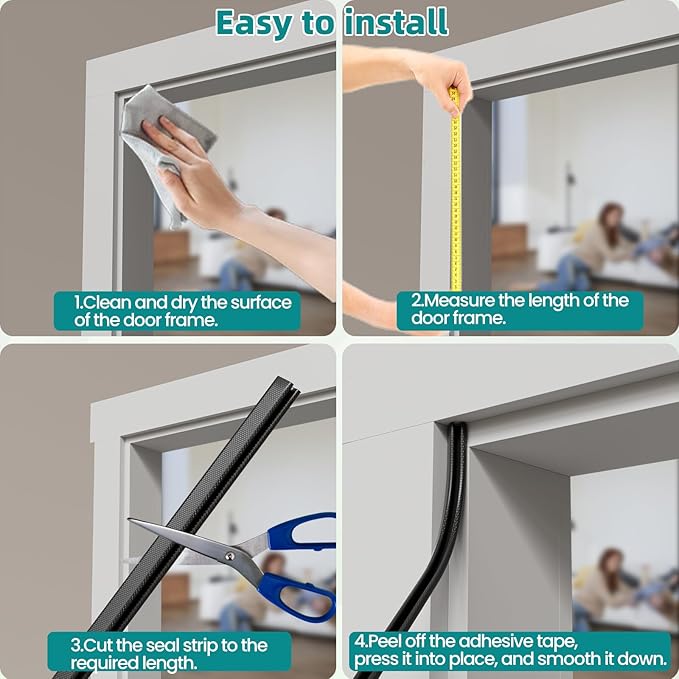 19.7 Ft V-Shape Weather Stripping Door Seal Strip,Self Adhesive Foam Door Insulation Weatherstripping for Doors Frame,Window Insulation for Winter,Door Soundproof Gap Filler Sealing Strip,Brown