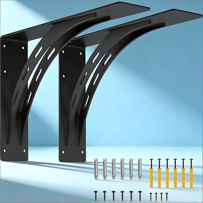 24 inch x 15 inch Heavy Duty Bracket,Granite Countertop Support Brackets, Heavy Duty Shelf Brackets , Max Load 1000 Lbs ,Mantel Brackets (Set of 2) - (24 " x 15 ")