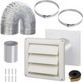 Dryer Vent Kit Through Wall with Hose/Duct Connector/Wall Plate,3 Inch Dryer Vent Hose Connector Ducting Kit for Bathroom Exhaust Fan Ventilation,Ceiling Washer Air Circulation