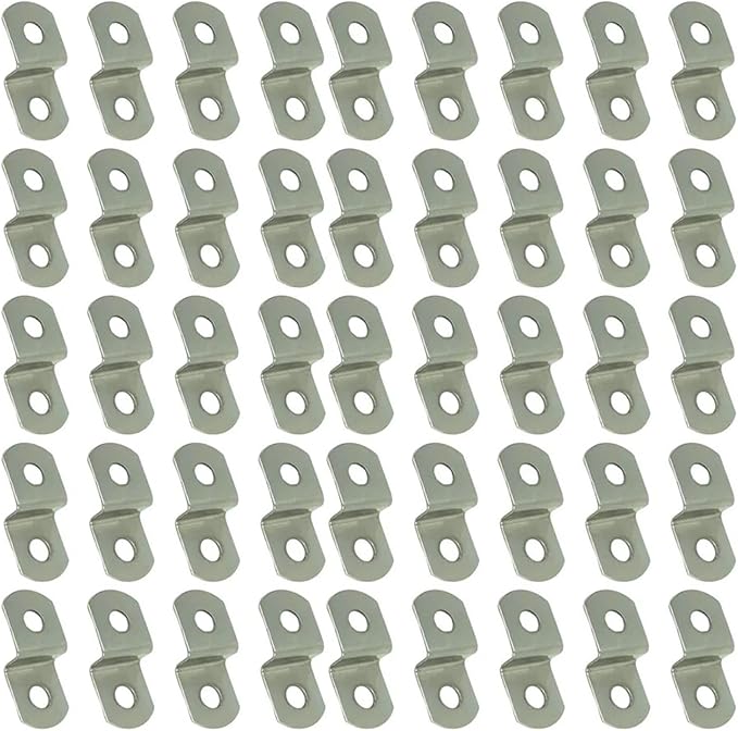 120 Pcs Stainless Steel Fixed Clips - Corner Brackets & Connectors for Photo Frames, Mirrors & Cabinets