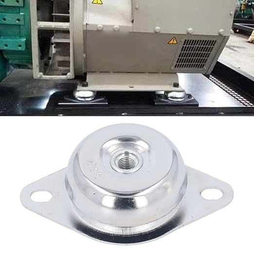 Generator Anti Vibration Pad M16 Mechanical Genset 500kg Load Capacity Rubber Stainless Steel Vibration Reduction Shock Absorption Mat for Equipment Stability