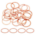 uxcell 75Pcs M34 Flat Washer Copper Washer Sealing Rings, 34mm ID 41mm OD 1.5mm Thickness Copper Crush Washers Metric Sealing Gasket for Plumbing Machinery Automotive