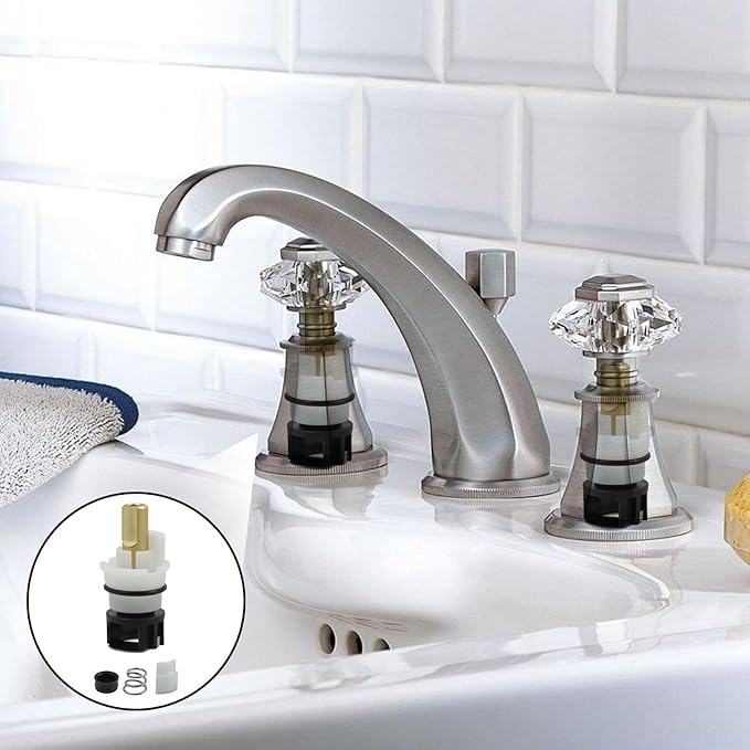 2 Pack RP25513 Faucet Stem assembly Repair Kit Compatible with Delta Two Handle Faucet Cartridge Replacement with RP24096 RP4993 Seats Springs, Bathtub Shower Sink Bathroom Faucet Parts