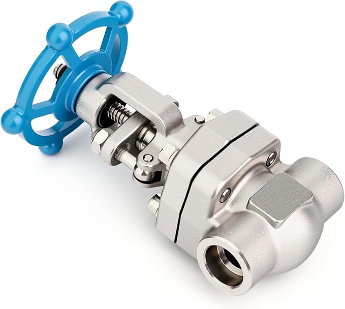 TAISHER 1PCS Forging of 304 Stainless Steel Weld Gate Valve, 3/4" OD Rotary Sluice Valve With Wheel Handle, For Water, Oil, Gas