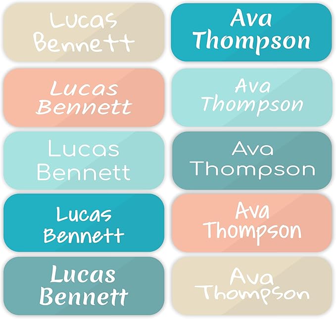 KYTRA Personalized Name Labels for Kids 120 Custom Stickers for Daycare & School Supplies, Clothes, Toys, Lunchboxes and More - Waterproof Vinyl, Laundry, Dishwasher & Microwave Safe, Made in USA