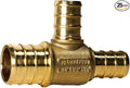 XFITTING 3/4 inch x 1/2 inch x 1/2 inch Pex Tee, Pex B Reducing Tee Crimp Version 25-1-4=25X, 25 Pieces