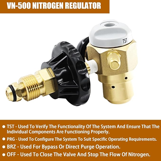 VN-500 Nitrogen Purging Regulator Control Valve w/500psi for leak testing