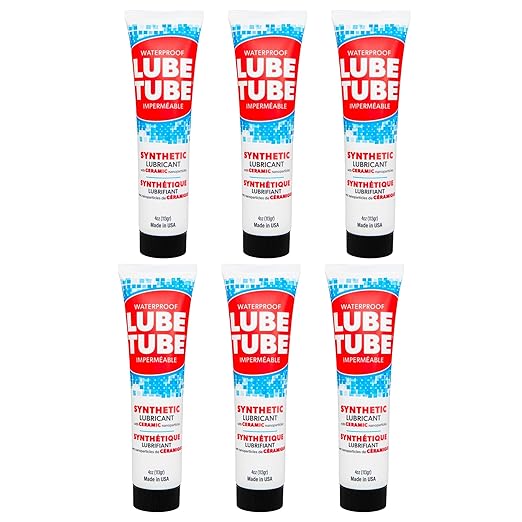 LubeTube 4oz (6 Pack) Multipurpose Synthetic Grease for Pool Equipment, Plumbing Fixtures, RV Toilets, Marine Systems, Machinery & Household Use – PFAS-Free, Food-Grade, Ceramic-Enhanced – Made in USA