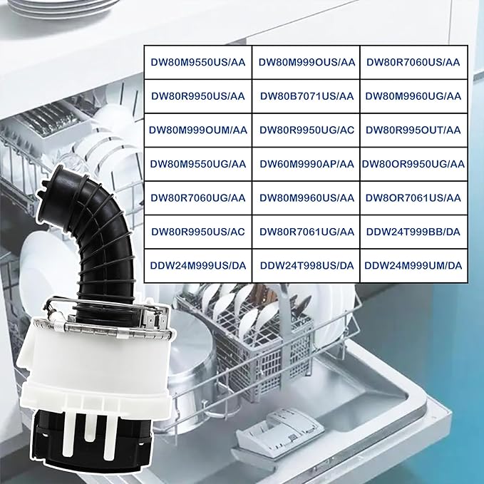 DD93-01013A Dishwasher Drain Pump Assembly Compatible with DW80M9550UG/AA,DW80R9950US/AC,DW80R9950UG/AC etc