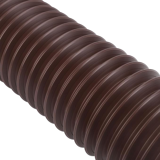 Tyenaza Rain Gutter Downspout Extension, Drainage Pipe, Flexible PE Extendable Drain Away Extender for Outdoor Villa Round (Brown)