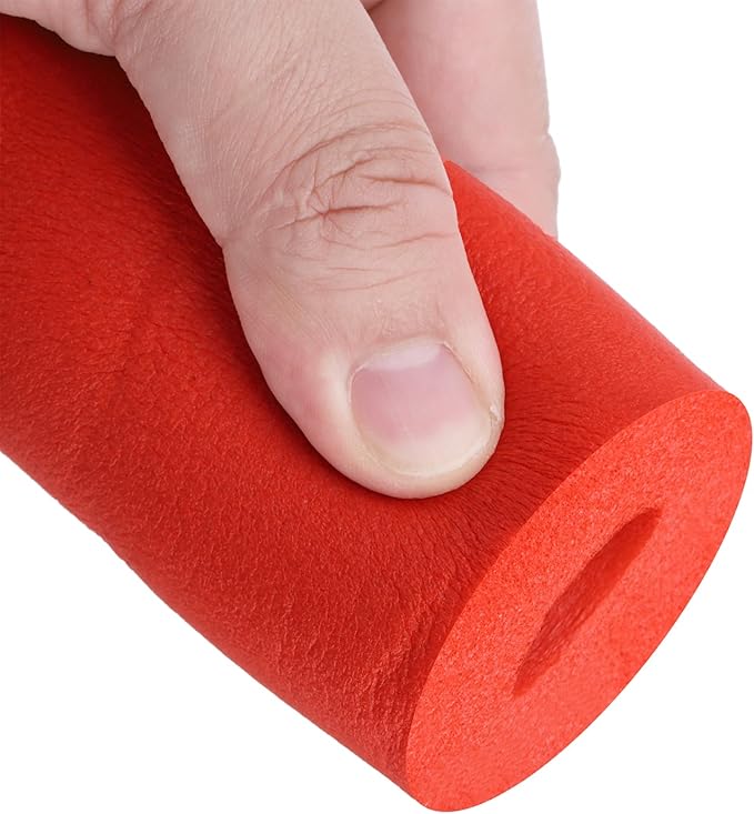 uxcell Foam Tubing for Handle Grip Support, Pipe Insulation Outside Pipe Lagging, 16mm(5/8") ID 48mm OD 1m Red