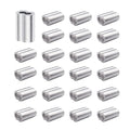 3/16"(5mm) Aluminum Crimping Loop Sleeves, Wire Rope Sleeves, Double Crimp Sleeve Cable Ferrule for Wire Rope and Cable 20PCS (3/16"(5MM))