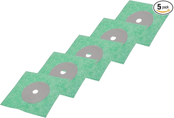 5 Pack 'Hidrotape T' 3/8'' to 1-1/8'' Waterproofing Sleeve - Pipe Seal - Pipe Wrap - Waterproofing Material for Shower/Bathroom/Drain Pipes - Fabric Base with Rubber Polymer Guard