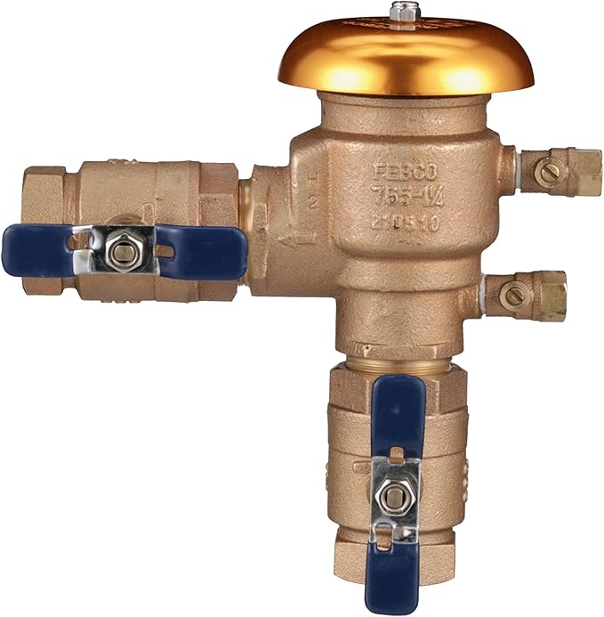 Febco 765FBV 1-1/4 inch Pressure Vacuum Breaker with Quarter Turn Shutoff