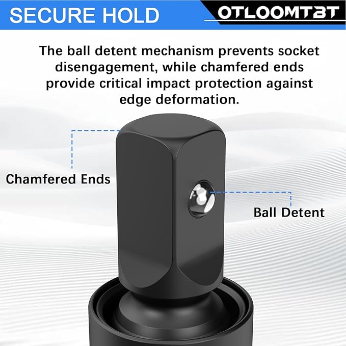11PCS Impact Socket Adapter Set & Swivel Socket - Crafted from Industrial-Grade CR-MO Steel. Heavy-Duty Drop-Resistant Plastic Case 3/8 to 1/2 Adapters, 1/4 3/8 1/2 universal joint sockets