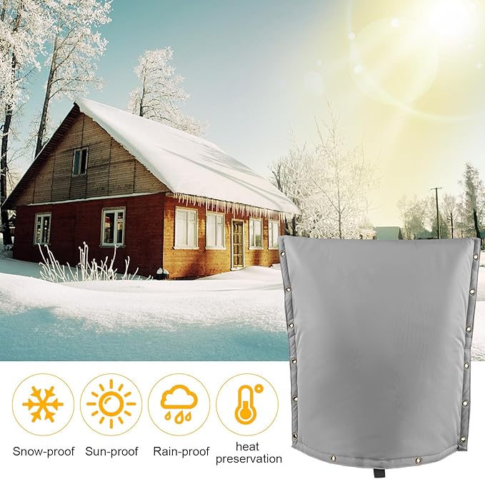 Insulated Backflow Preventer Pouch - Outdoor Pipe Insulation for Winter, Well Pump & Sprinkler Valve Protection