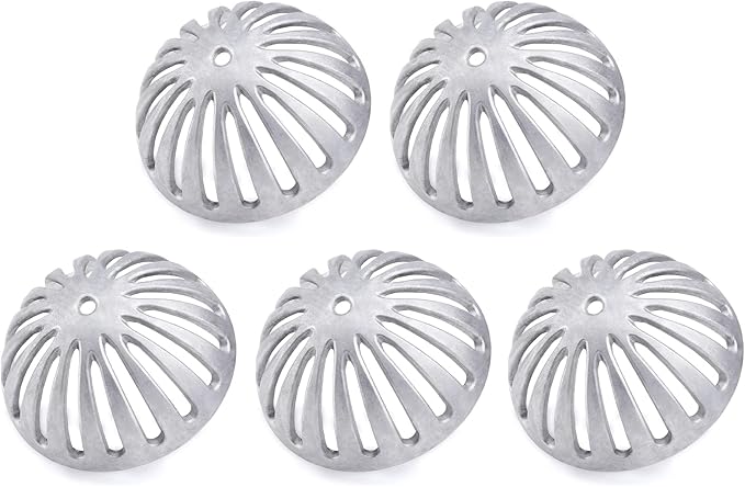 5 Pack Floor Sink Strainer Heavy Duty Aluminum Dome Drain Cover for Kitchen, Bar, Outdoor Garden or Bath 5-1/4" Diameter x 2-1/4"H