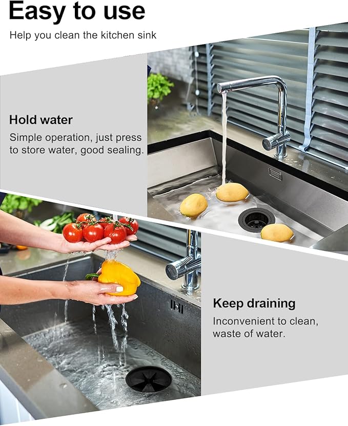 BOTEMY Extended Garbage Disposal Flange Basket Strainer Stopper, Deep 304 Stainless Steel Kitchen Sink Flange for 3-1/2 Inch Standard Sink Drain Hole, Bronze Deep Sink Disposal Stopper(ORB)
