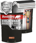 Redford Supply Co. Cold Snap (5°F) Backflow Preventer Insulation Cover, 20"W x 34"H, Pipe Insulation, Water Sprinkler Covers for Outside, Sprinkler Backflow Cover for Winter, Well Pump Bag (Black)
