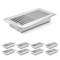 8PCS Floor Vents Floor Registers 4x8 Inch, Heavy Duty Metal Hot Air Vent Covers 4x8 Inch with Rust-Proof Finish for Home Heater Floor Vent Grilles and Vents