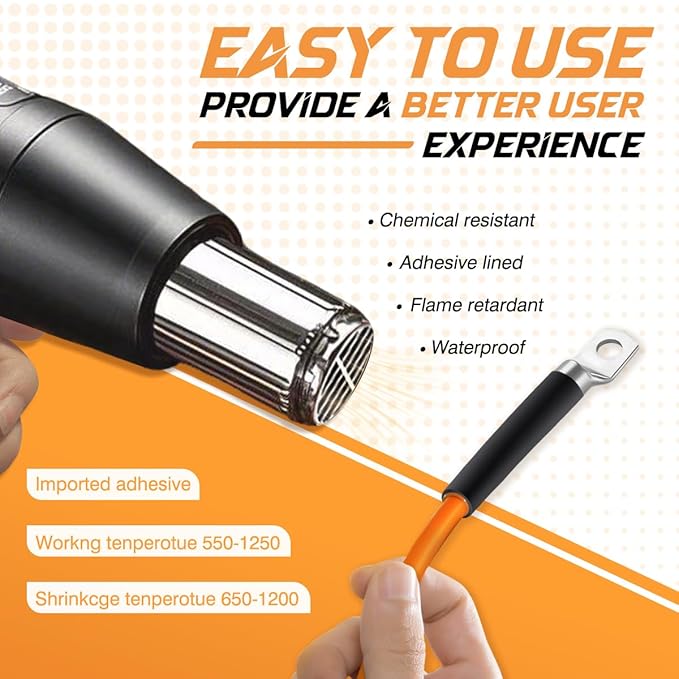82‑ft 2" (50 mm) Adhesive Lined Heat Shrink Tubing 3:1 — Heavy‑Duty Dual‑Wall, Waterproof Seal for Wire Insulation, Automotive & Marine Repair, Outdoor Electrical, Industrial Cable Sleeve — Black