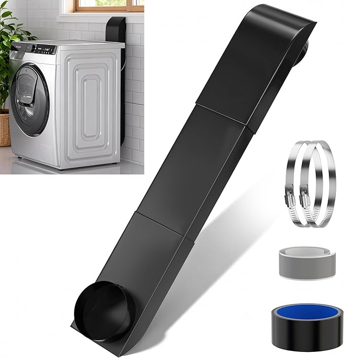 4" Adjustable Periscope Dryer Vent Kit, 304 Stainless Steel Dryer Vent Kit, 29"- 45" Telescoping Dryer Vent Duct Fit for Whirlpool and all 4in Dryer Vent, Dryer Vent Adapter for Tight Spaces