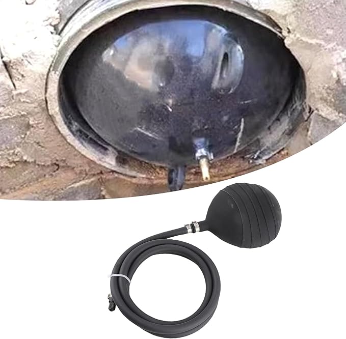 Inflatable Pipe Plug Drain Bladder Water Test Airbag Plumbing Test Balloon for Sewage Pipeline Maintenance (150mm)