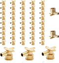 (50-Pack) PEX Fittings, Pex 1/2" x 1/2" Female Threaded NPT Drop Ear Elbow Adapter, Brass Crimp Fittings, for PEX Tubing Pipe Plumbing, ASTM F1807(PEX1807159-50Pack)
