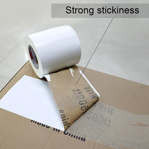 5 inch Wide Duct Tape, Industrial Grade White 5 inches x 55 Yards (164 ft), 9 Mil Heavy-Duty, Waterproof, Strong, Flexible, No Residue, for Crafts & Home Improvement