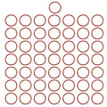 MECCANIXITY Silicone O-Ring 23mm ID 27mm OD 2mm Width Metric VMQ Sealing Gasket Replacement 50A Durometer for Plumbing Compressor Faucets Valves Repair (Red, Pack of 50)