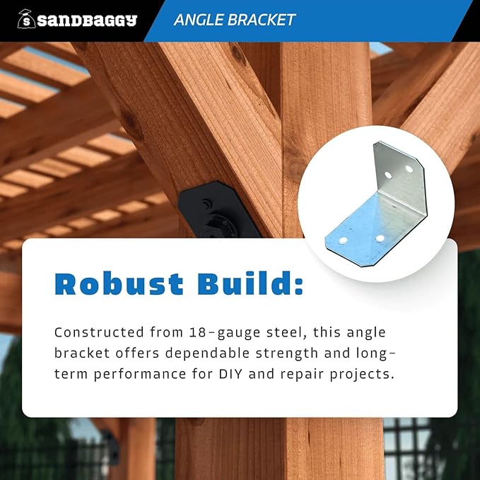 Sandbaggy 2" x 1-1/2" x 1-3/8" Galvanized Angle Bracket (90°) - 18 Gauge Steel - Rust Resistant (2" x 1-1/2" x 1-3/8", 1000, Count)