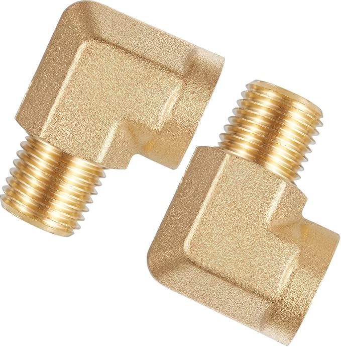 2pcs 90 Degree Barstock Street Elbow 1/4" NPT Male to 1/4" NPT Female Forged Fitting by CX WONDERLAND