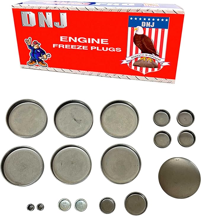 DNJ FPS1165 Freeze Plug Set for 98-09 Dodge, Ram 2500, Ram 3500 5.9L L6 OHV Turbocharged