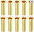 uxcell 10Pcs Fit for 4mm(3/16") Tube ID Brass Compression Fitting, Insert Tube Support Compression Sleeve Fitting, Sleeve Ferrules for Water Oil Air Pipe