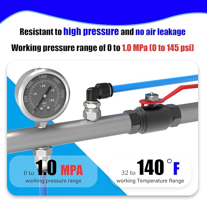 3Packs 3/8" OD Tube x 1/2" NPT Thread Elbow Push to Connect Fittings,Pneumatic Male Quick Connect Air Line Hose Fittings Accessories