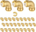 (Pack of 30) Niikappu 1 Inch x 1 Inch Elbow Brass Fitting, Push to Connect Brass Plumbing Fitting, PEX, Copper, CPVC, PE-RT Pipes