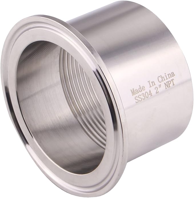 DERNORD Sanitary Female Threaded Pipe Fitting to 2.5 Inch TRI CLAMP OD 77mm Ferrule (Pipe Size: 2" NPT)