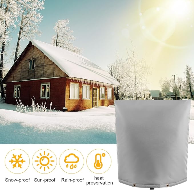 Insulated Backflow Preventer Pouch - Outdoor Pipe Insulation for Winter, Well Pump & Sprinkler Valve Protection
