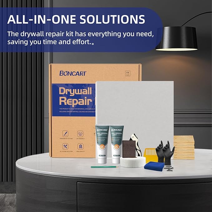 Drywall Repair Kit,Drywall Repair Panel 20” x20“,Drywall Patch Kit for Large Hole,Sheetrock Repair Kit,Wall Surface Large Hole Fill Quick and Easy Solution