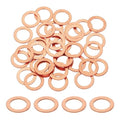 uxcell 100Pcs M12 Flat Washer Copper Washer Sealing Rings, 12mm ID 18mm OD 1mm Thickness Copper Crush Washers Metric Sealing Gasket for Plumbing Machinery Automotive