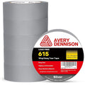 Avery Dennison Duct Tape, Heavy Duty PVC Easy Tear Tape, Strong Adhesive Waterproof Duct Tape for Indoor Outdoor Repairs, 2 in x 36 Yard, Silver, 6 Rolls